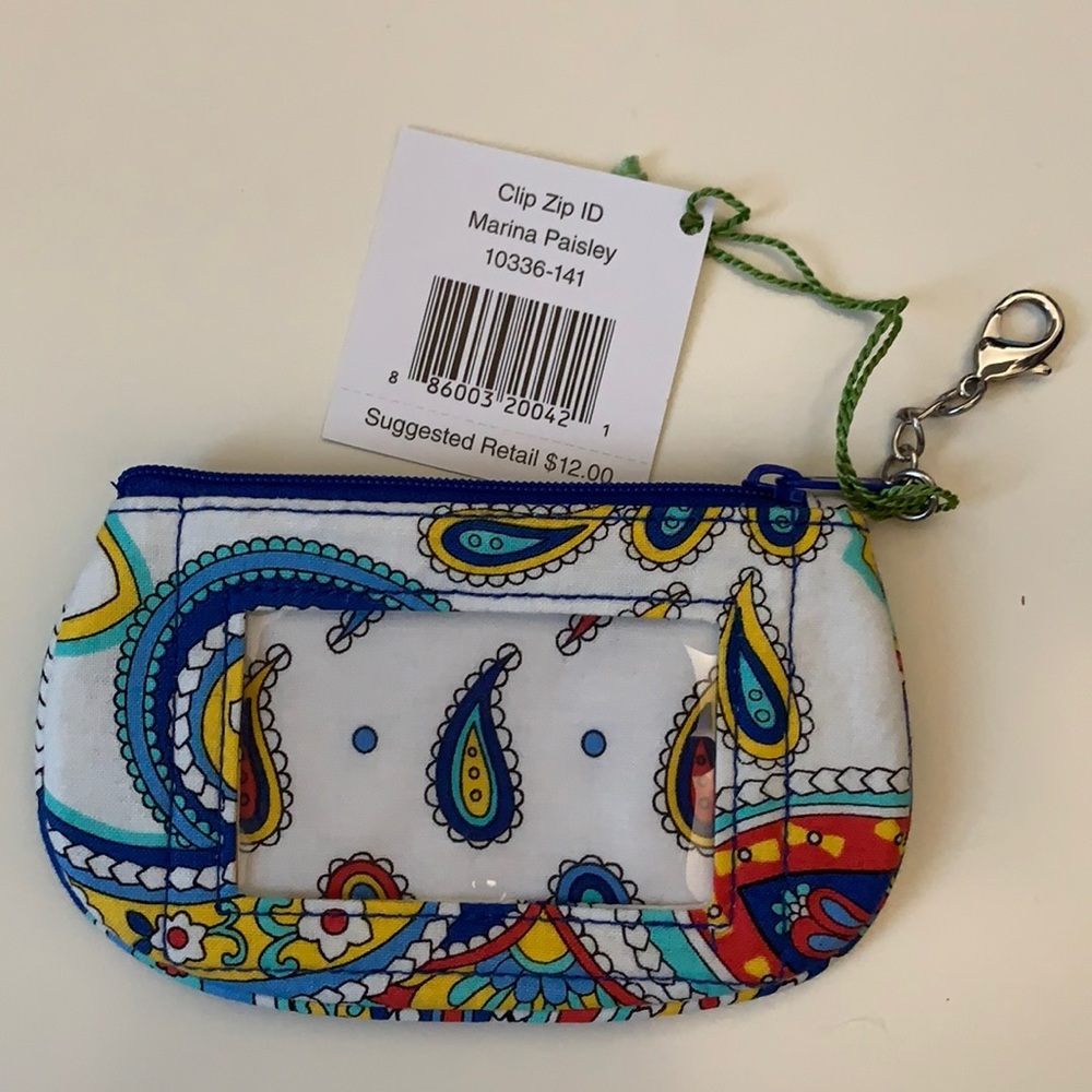 Vera Bradley clip zip ID case- BNWT